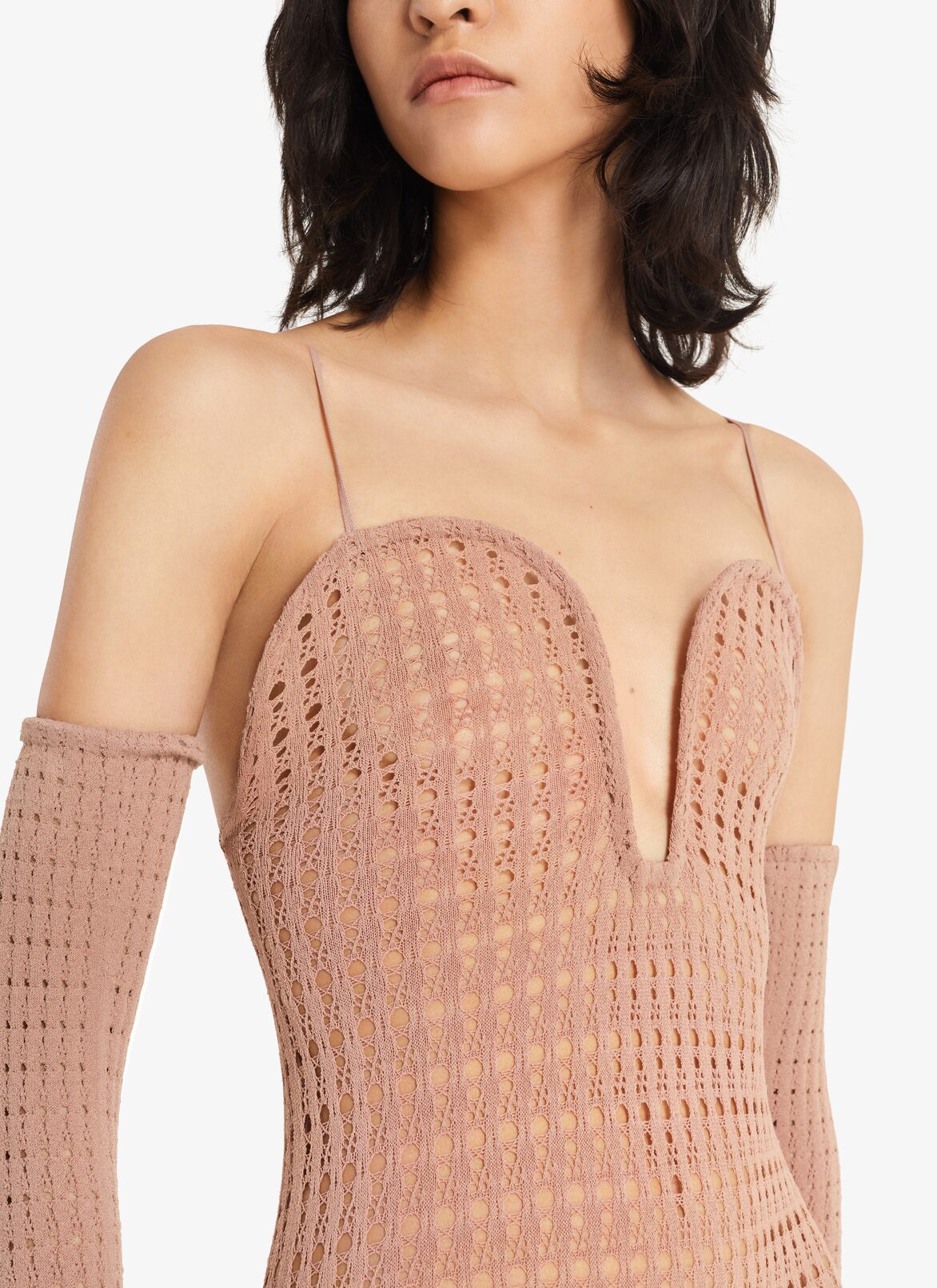 Vienne lace jumpsuit ALAÏA NUDE VIENNE LACE JUMPSUIT